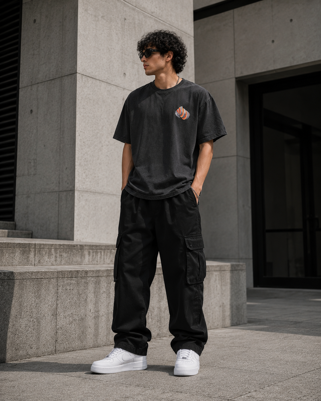 Acid Threadz Lunar Oversized Tee – Black