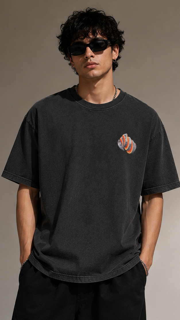 Acid Threadz Lunar Oversized Tee – Black