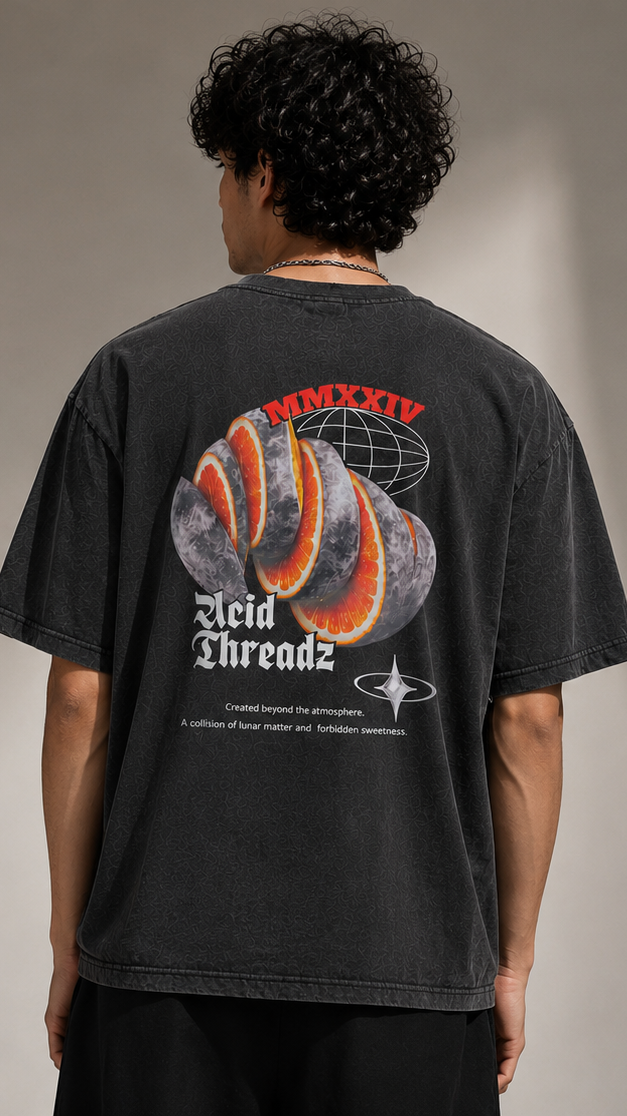 Acid Threadz Lunar Oversized Tee – Black