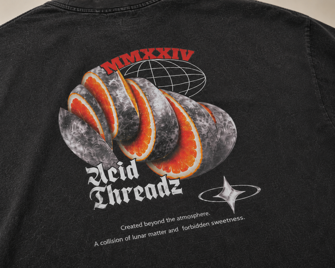 Acid Threadz Lunar Oversized Tee – Black