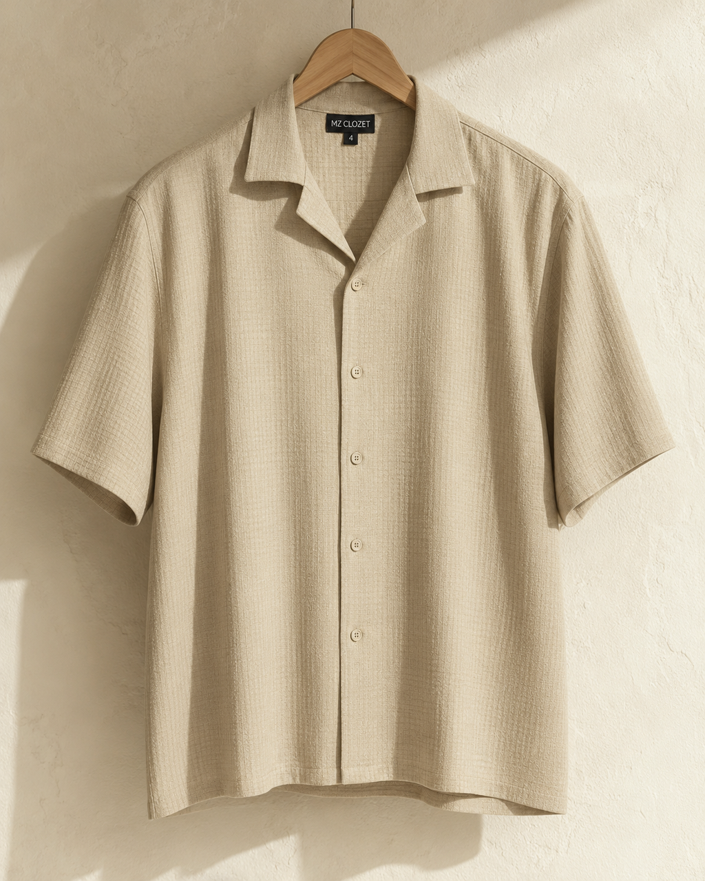 Textured Resort Co-Ord Set - Beige