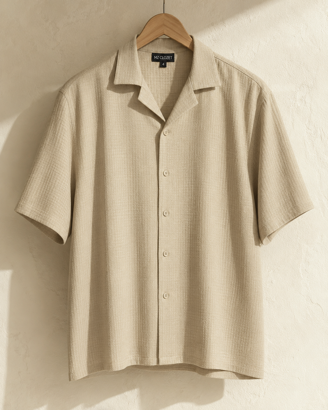 Textured Resort Co-Ord Set - Beige