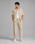 Textured Resort Co-Ord Set - Beige