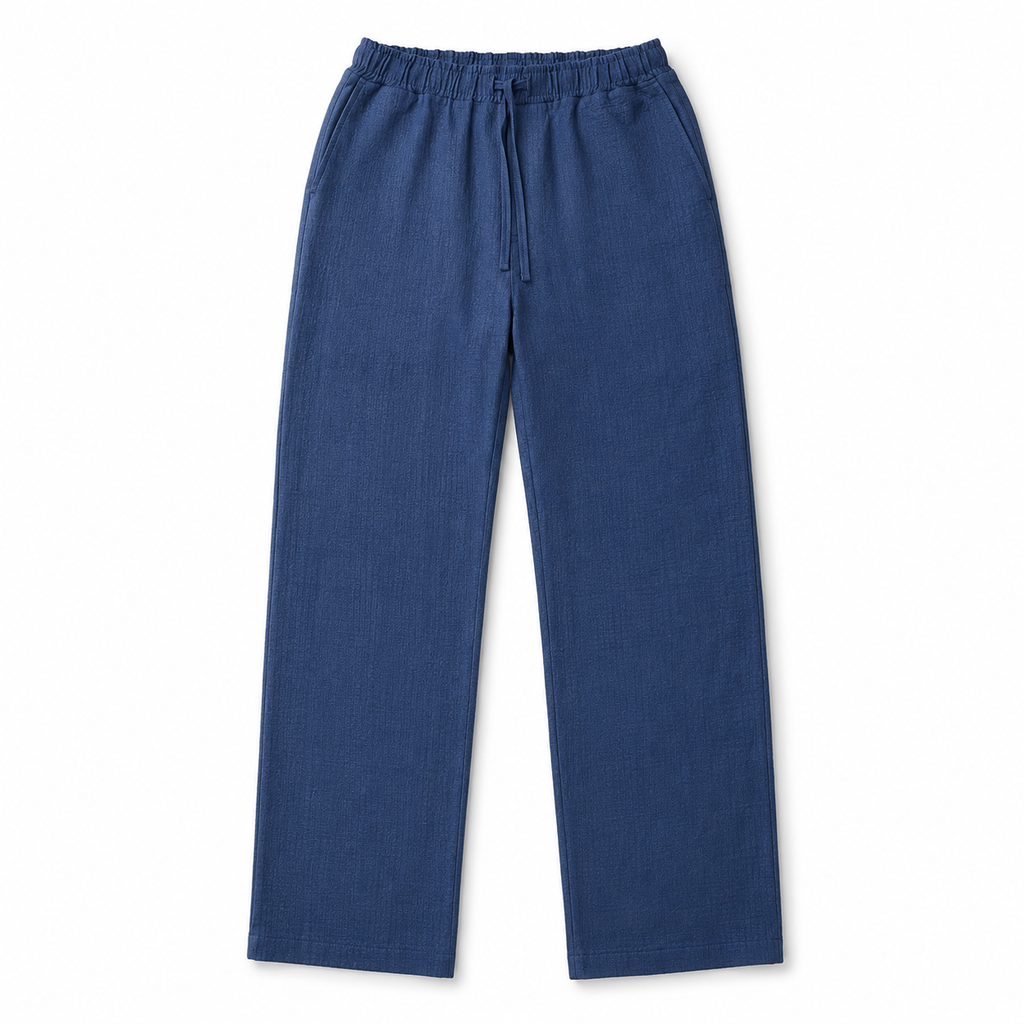 Textured Resort Co-Ord Set - Navy