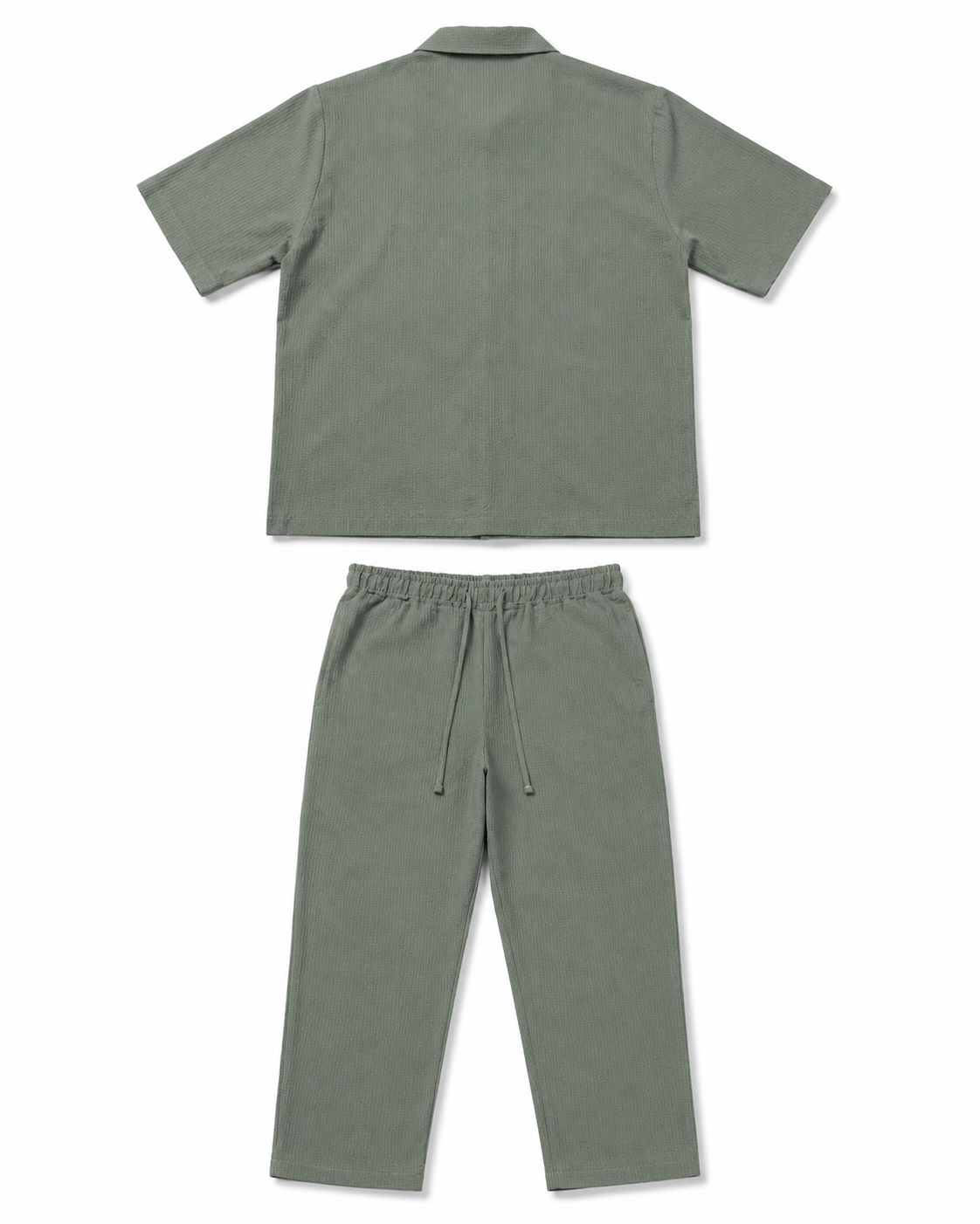 Textured Resort Co-Ord Set - Sage Green