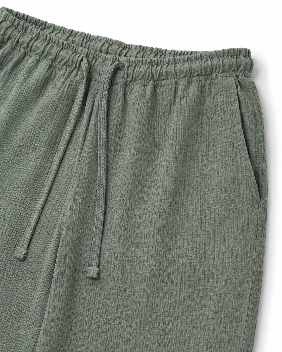 Textured Resort Co-Ord Set - Sage Green