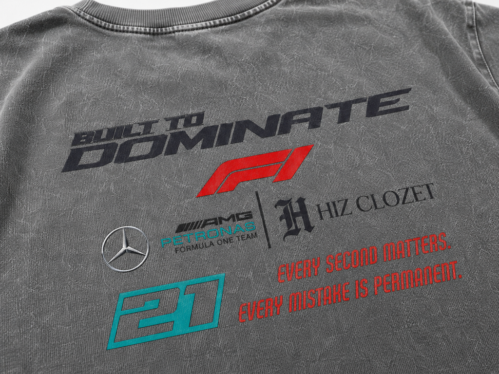 Formula Racing Stone Washed Tee - Grey