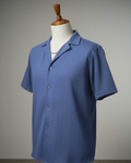 HIZ Camp collar button down shirt Blue